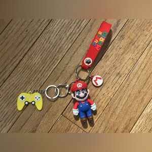 Super Mario Keychain with Yellow Controller